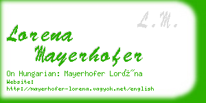 lorena mayerhofer business card